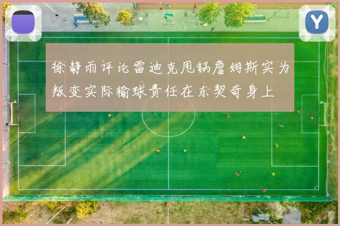 徐静雨评论雷迪克甩锅詹姆斯实为叛变实际输球责任在东契奇身上